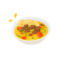 Happy Food Sticker by Grouu
