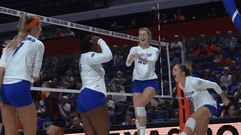 Happy Gators Volleyball GIF by Florida Gators