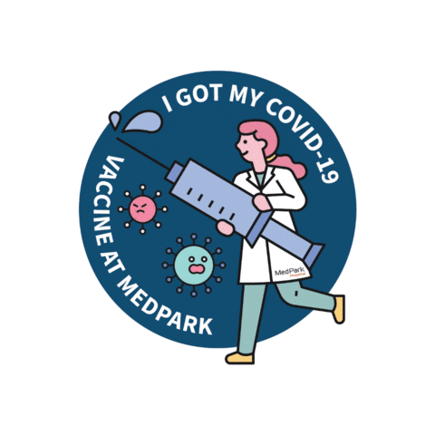 MedPark giphygifmaker covid covid19 vaccine Sticker