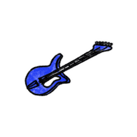 Hip Hop Guitar Sticker