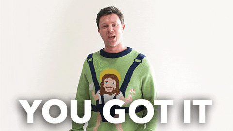 You Got It Thumbs Up GIF by TipsyElves.com