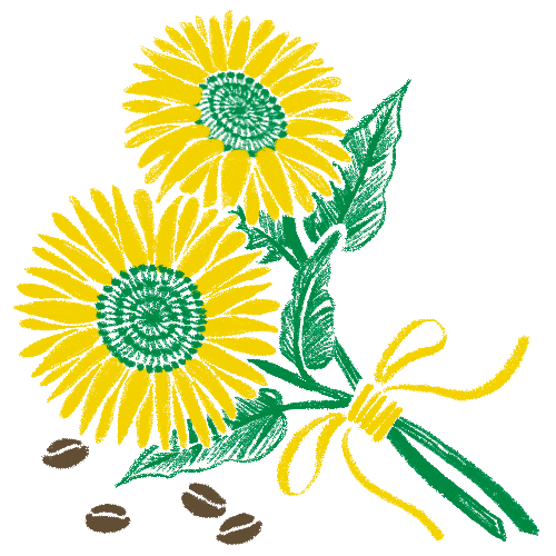 Coffee Sunflower Sticker by mt.rainier