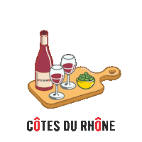 CotesDuRhoneWines vino sharing wien vin Sticker