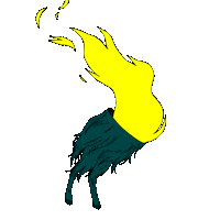 LeQuartierAnime fire goat 2danimation animatedillustration Sticker