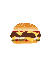fast food eating Sticker by stephlamdesign