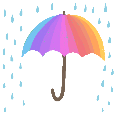 laurajonesmartinez rainbow rain umbrella umbrellas Sticker