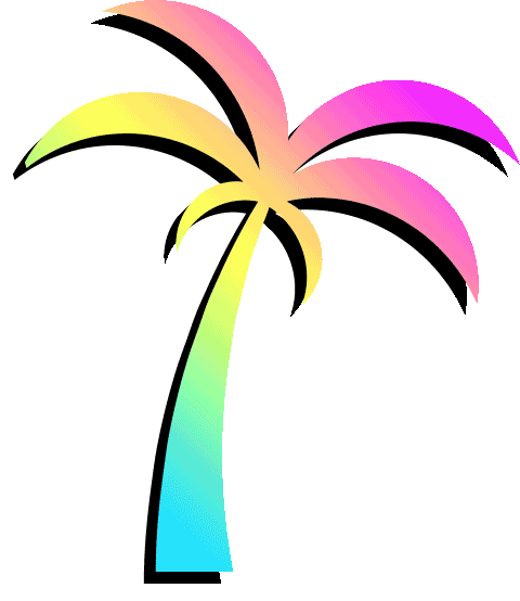 Palm Tree Summer Sticker by Matt Crump
