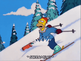 Scared Lets Go GIF by The Simpsons