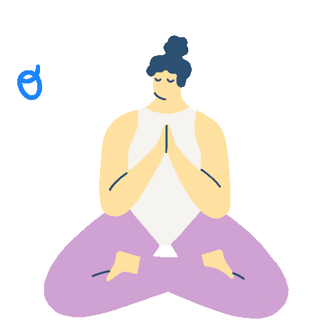 insalataillustrata giphyupload yoga meditation breathe Sticker