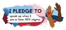 CDCHIV ipledge stophivstigma stophivtogether Sticker