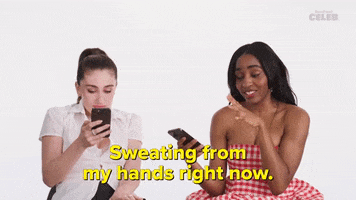 Sweaty Hands Sweating GIF by BuzzFeed