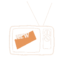 echoluxe tv new television 70s Sticker