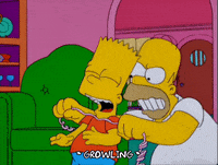 homer simpson fighting GIF