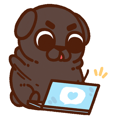 Working Locked In Sticker by Puglie Pug