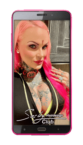 Phone Selfie Sticker by Sashy Hairdesign Club