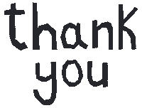 Thanks Thank You Sticker by Louisa Taylor Studio