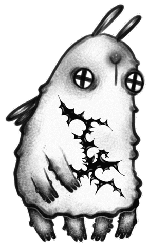 timianwolf giphyupload cartoon white creepy Sticker