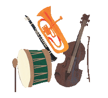 Band Orchestra Sticker by Jillian Ailsa
