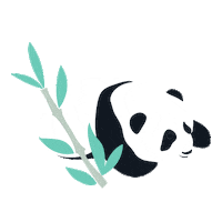 Giant Panda Sticker by dockandbay