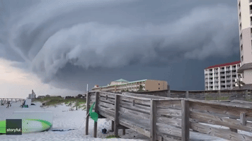 Mesmerizing Storm Cloud Looms Over Pensacola Beach