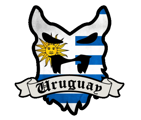 Beard Uruguay Sticker by BEARDED VILLAINS