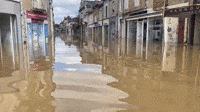 Town Flooded After Heavy Rain Batters Central France