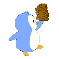 Penguin Eating Sticker by Pudgy Penguins
