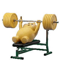Bench Press Gym Sticker by Butter baby
