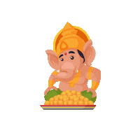 Ganesh Chaturthi Wish Sticker by Creative Hatti