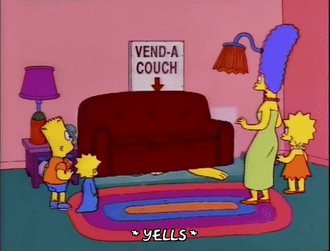 bart simpson couch gag GIF