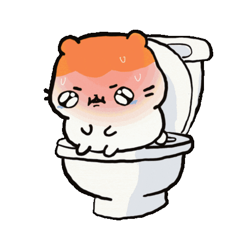 Pooping Toilet Sticker