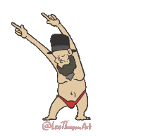 Happy United States Sticker by Lee Thompson