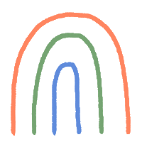 Rainbow Minimalist Sticker by Pretty Whiskey / Alex Sautter
