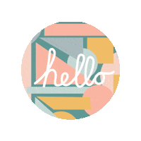 Pastel Hello Sticker