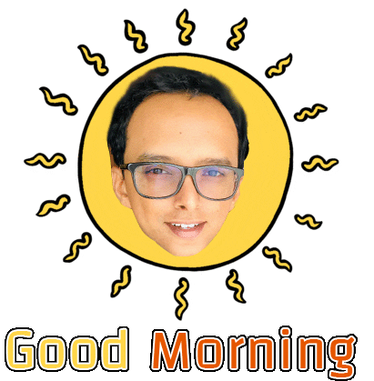 Good-Morning Sun Sticker by Akhil Dev