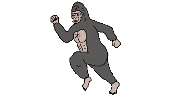 kameronian gorilla kameronians running gorilla gorilla animation Sticker