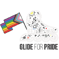 Glide For Pride Sticker by Skate Everywhere Project
