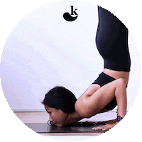 karmayoga yoga karma do good half moon Sticker