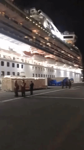 Quarantined Diamond Princess Ship Passengers Disembark in Yokohama