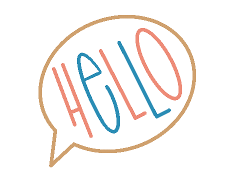 BKCalligraphy hello hi bubble greeting Sticker