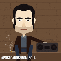 postcardsfromisola radio smoke talk joint GIF