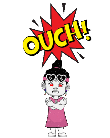 Oh No Pain Sticker by Zhotcita