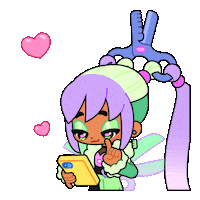 SparklesMagicalMarket text green hearts phone Sticker