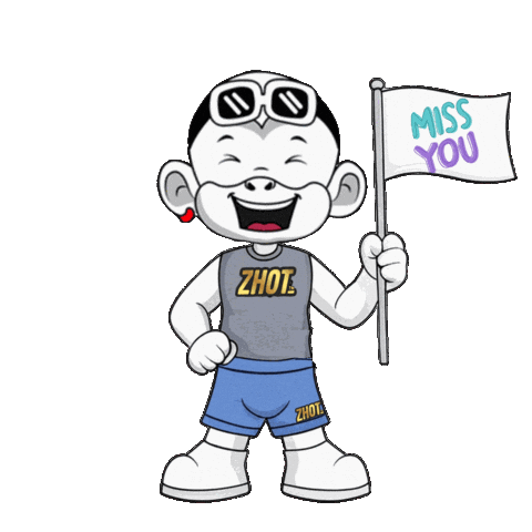 Amused Miss You Sticker by Zhot