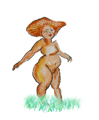 Mushroom Hello Sticker