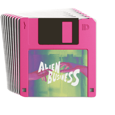 alienbusinessfilm giphygifmaker pink film green Sticker