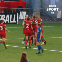 Womens Football Celebration GIF by Cliftonville Football Club