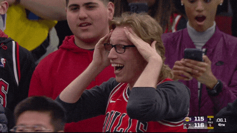 Shocked Chicago Bulls GIF by NBA