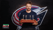 Birthday Pizza GIF by Columbus Blue Jackets