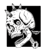 Racing Skull Sticker by RIZNWILD